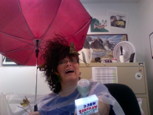 Halloween Costume 2009: A reporter in a hurricane